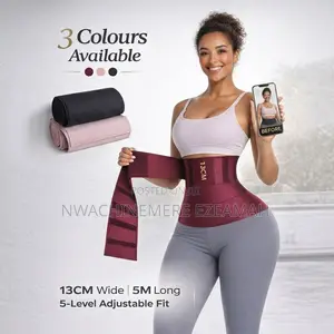 Premium 13cm Waist Trainer /5m Long.Tummy Wrap, Tummy Trimmer Belt