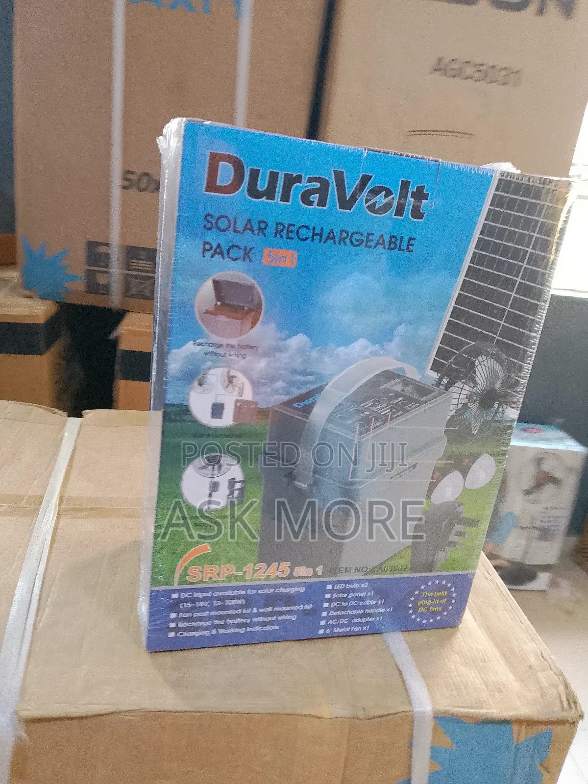 Duravolt 5 in 1 Solar Panel Rechargeable Pack