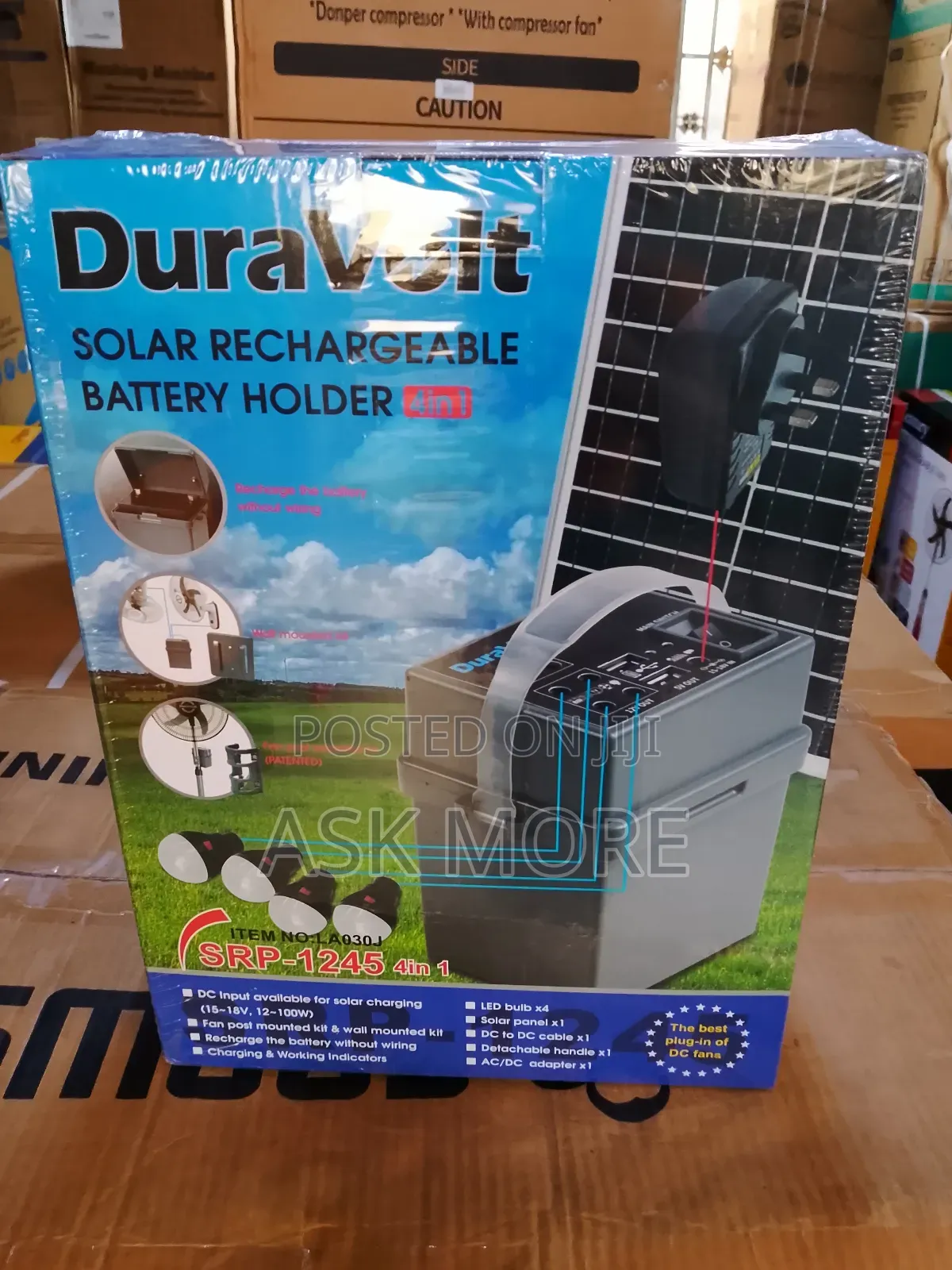 Durable 4 in 1 Solar Rechargeable Pack