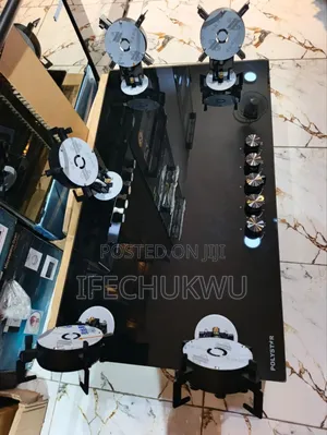 Original Polystar Built-in Premium Flips Up 5 Burners Gas Cooker Hob