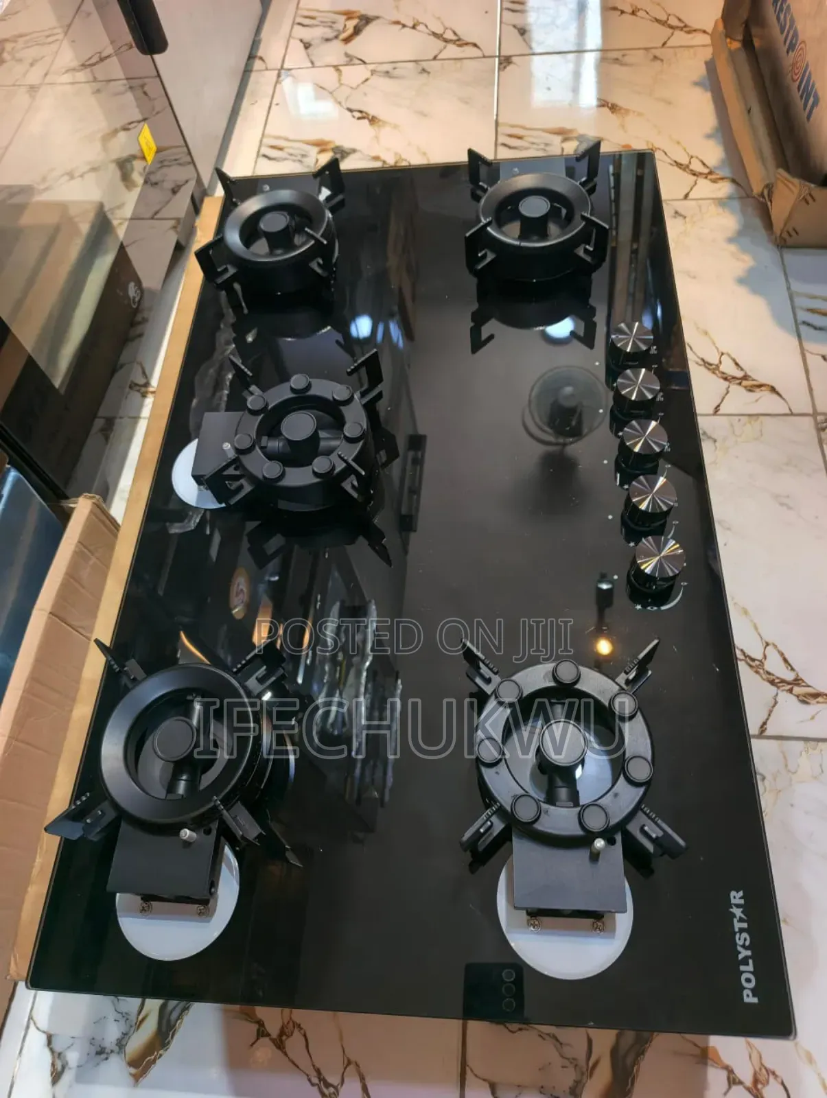 Original Polystar Built-in Premium Flips Up 5 Burners Gas Cooker Hob