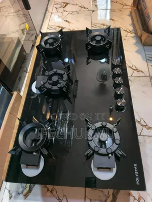 Original Polystar Built-in Premium Flips Up 5 Burners Gas Cooker Hob
