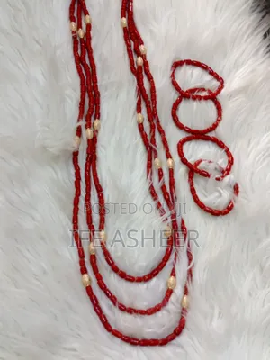 3 Layers Men's Traditional Coral Bead Mixed With Gold