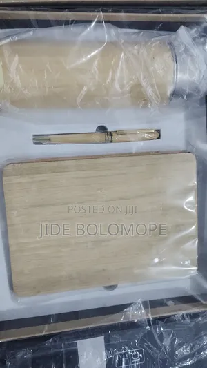 Wooden Notepad,Pen and Flask