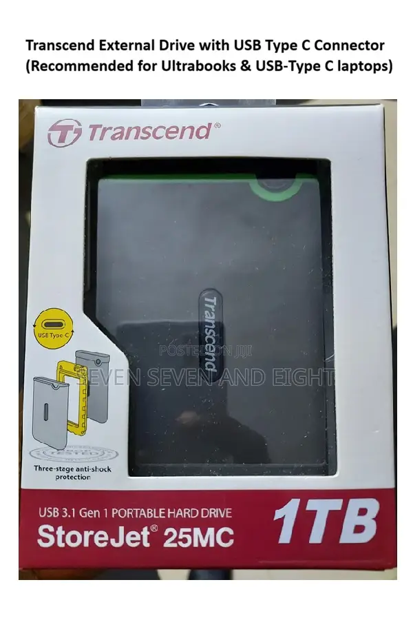 Transcend 1tb Usb Type C 25mc Storejet External Hard Drive
