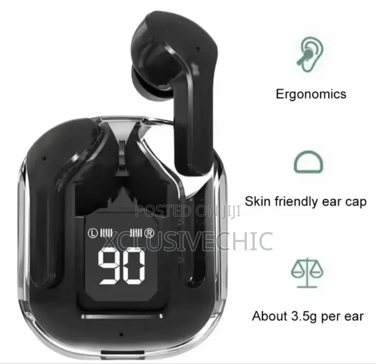 Original T2 TWS Wireless Transparent Earbuds