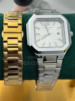High Quality Silver Chain Watch With Bracelet