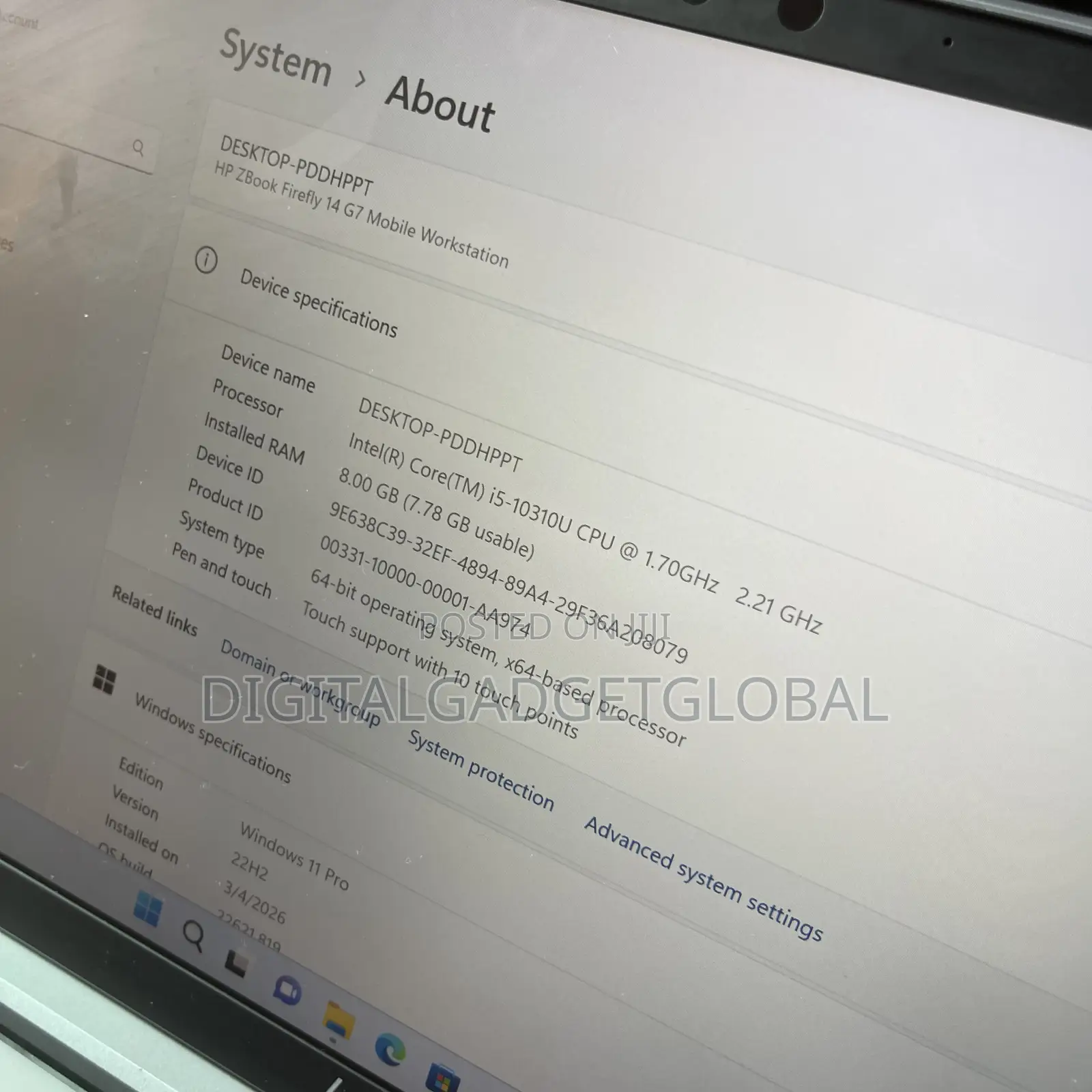 Laptop HP ZBook Firefly 14 G7 8GB Intel Core i5 SSD 256GB