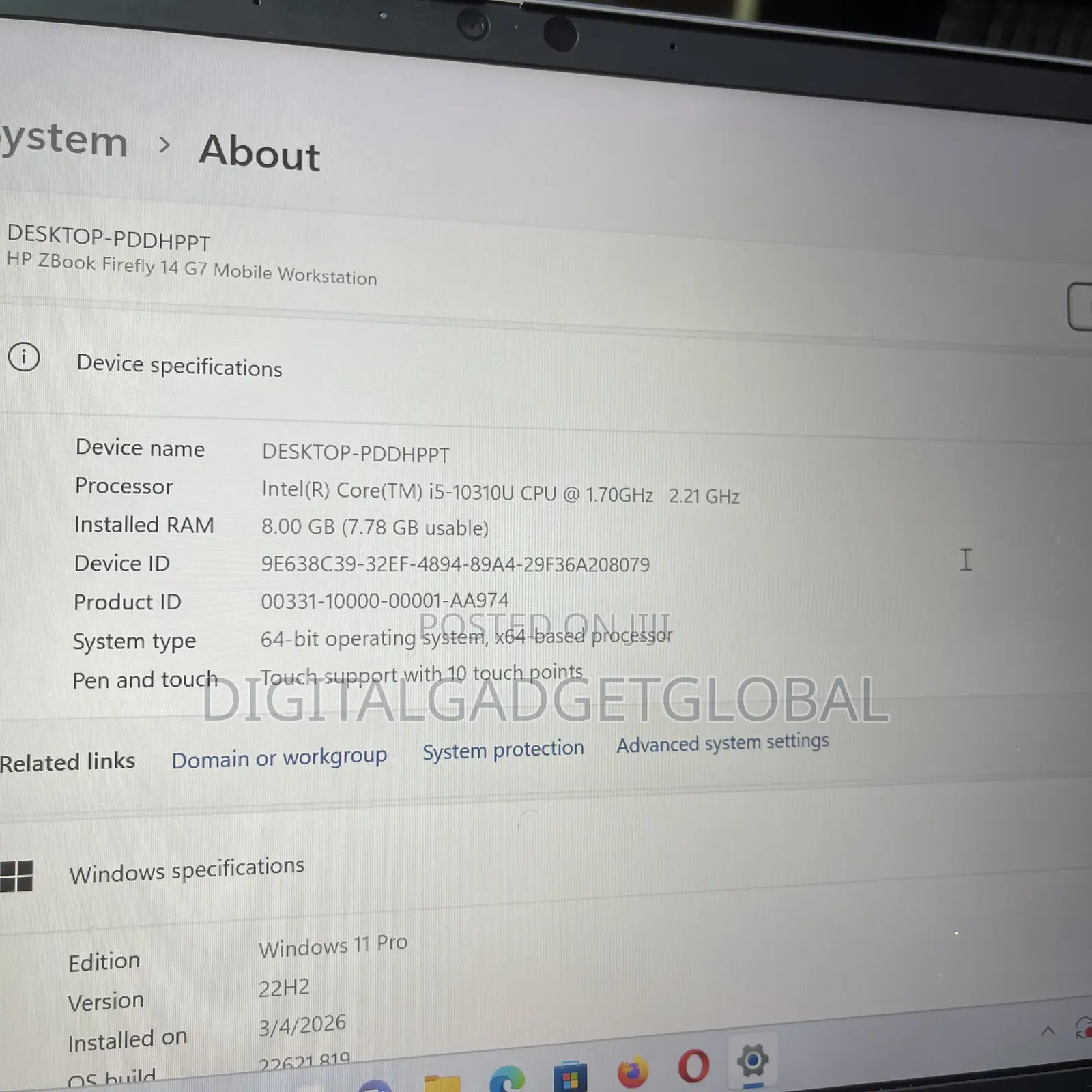 Laptop HP ZBook Firefly 14 G7 8GB Intel Core i5 SSD 256GB