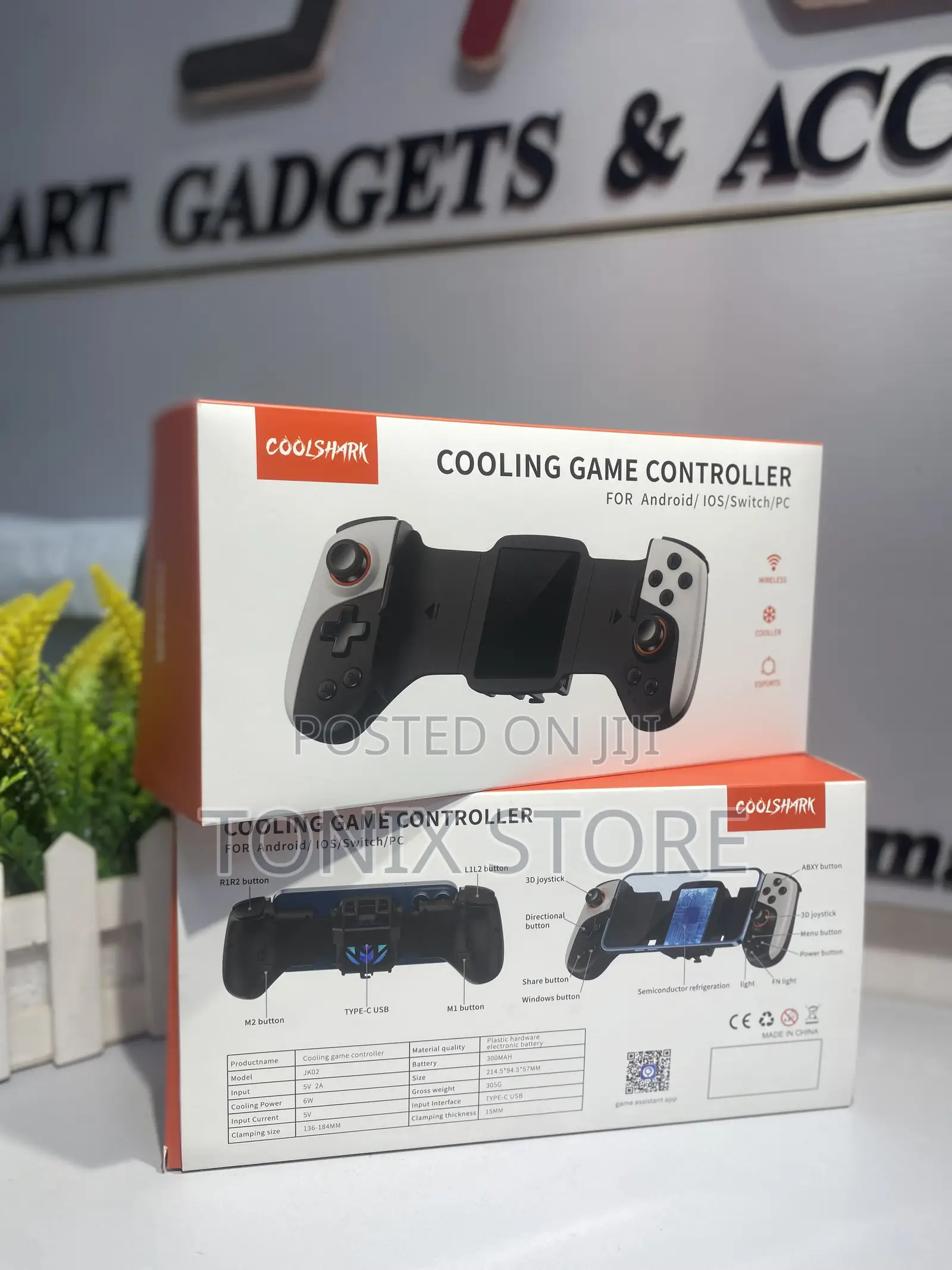 Coolsherk Multifunctional Gaming Controller With Cooling Fan
