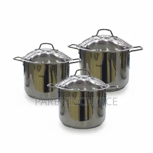 Sonifer Sf1147 Stainless Steel Stock Pot 3 Set.11.1l,13.5l and 16.2l