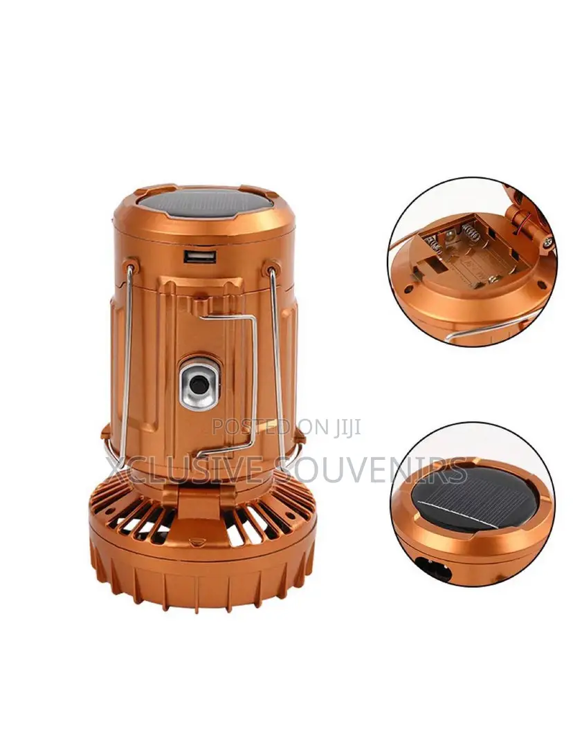 Led Rechargeable Camping Lantern With Fan