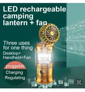Led Rechargeable Camping Lantern With Fan
