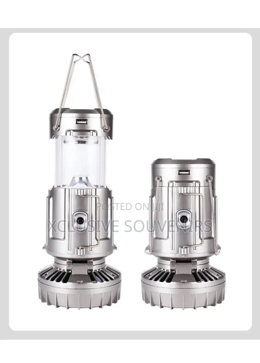 Led Rechargeable Camping Lantern With Fan