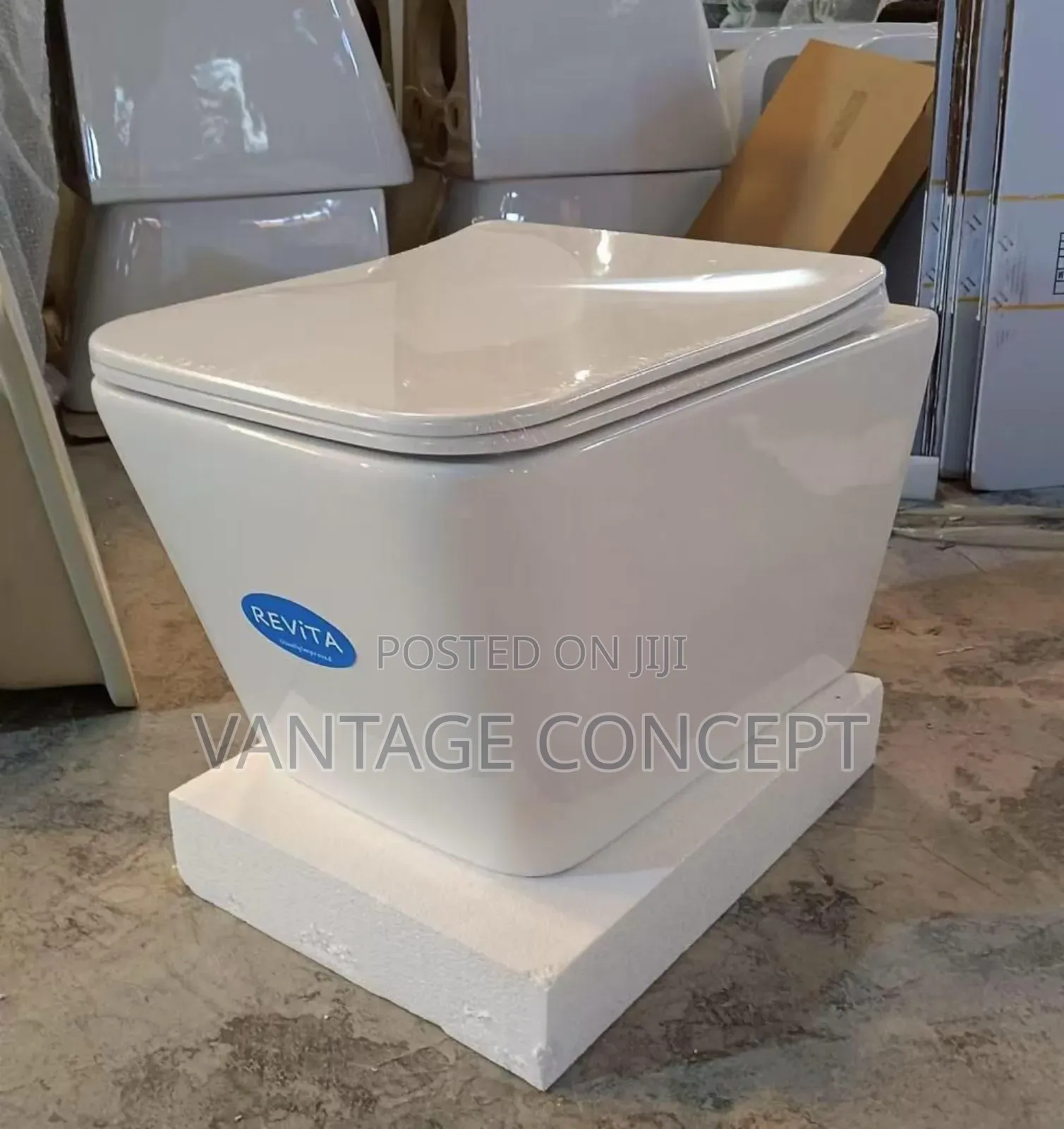 White Square Shape Conceal Wc( Wall Hung)