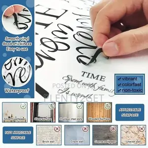 Classic Removable PVC Wall Stickers, Inspirational English Phrases