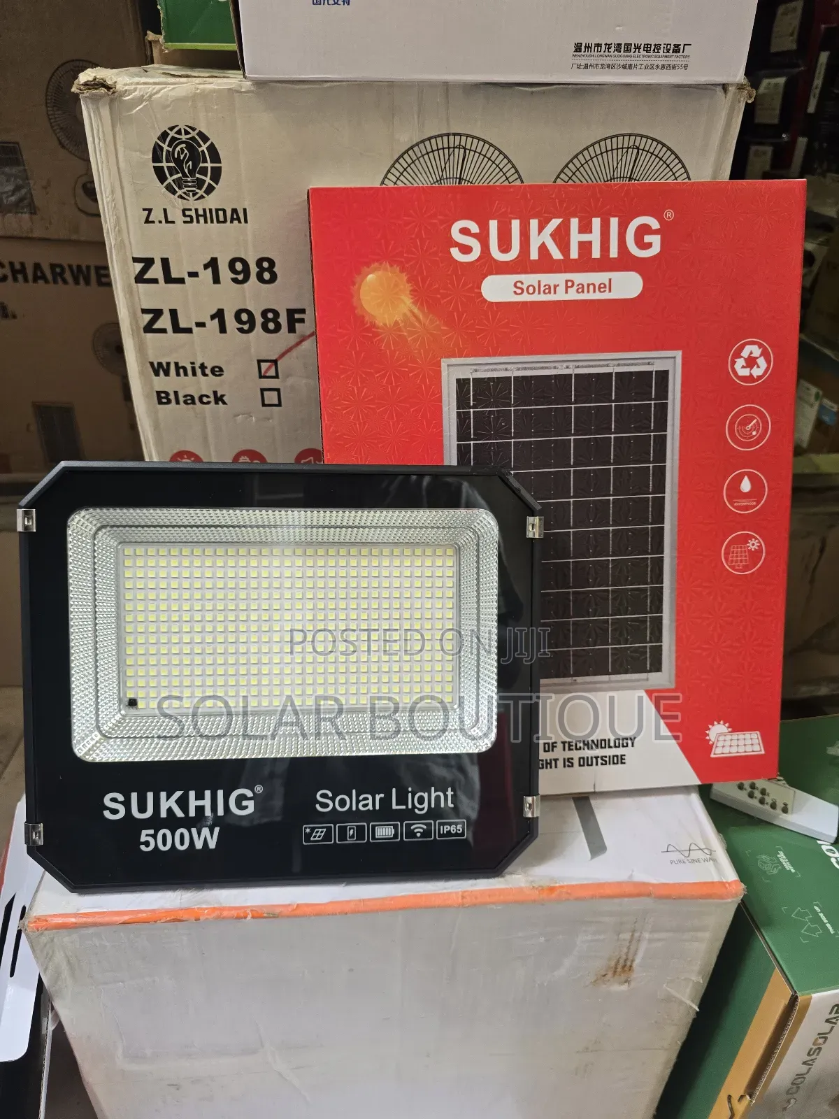 500w Sukhig Solar Flood Light With Solar Panel