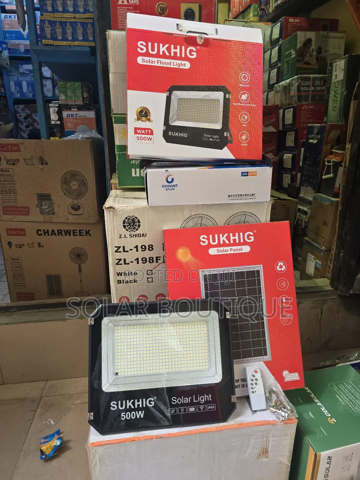 500w Sukhig Solar Flood Light With Solar Panel