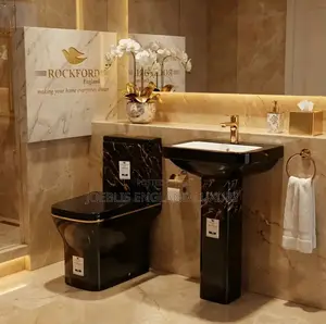 Black Water Closet With Basin