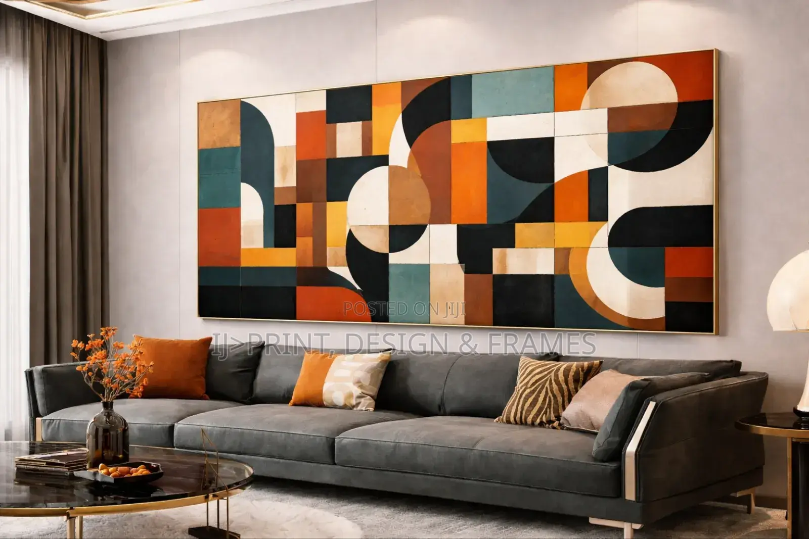 Luxury Statement Abstract Wall Art - Premium Framed Canvas