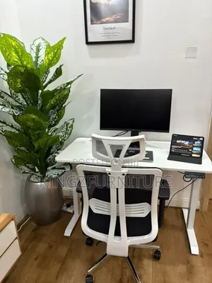 1.2 Meter Electric Adjustable Desk With Chair White