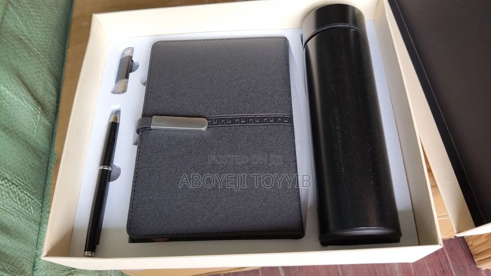 4-in-1 Office Essentials Set – Notebook, Pen, Flask Usb Drive