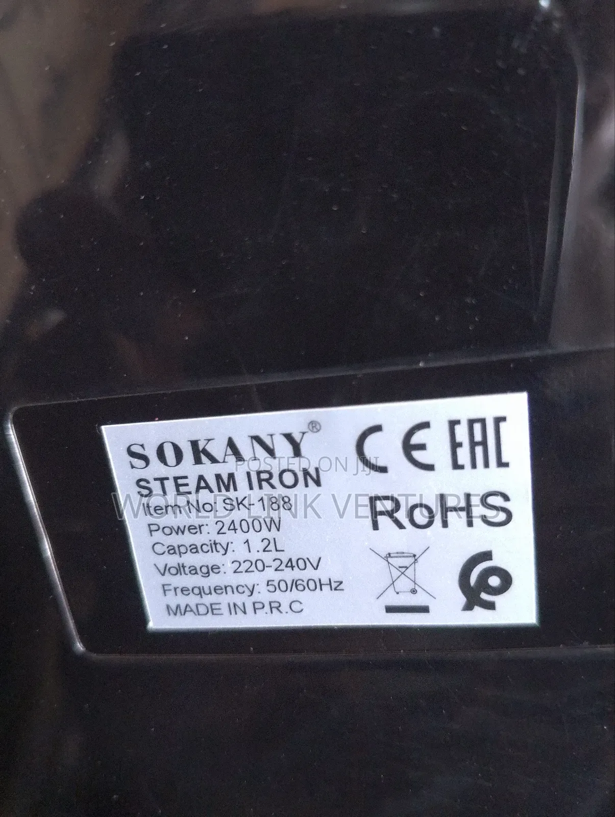 Sokany Steam Iron
