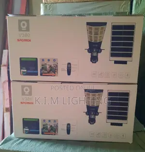 V380 Three Lens Solar Camera + Lighting