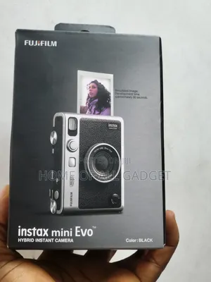 Instax Mini Evo Hybrid Black Instant Camera Bundle With 2x Mini