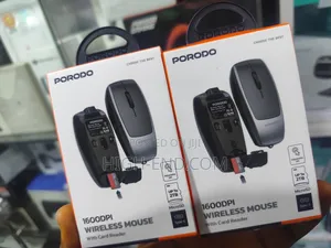 Porodo Pdm109 1600dpi Wireless Bluetooth Mouse With Card Reader