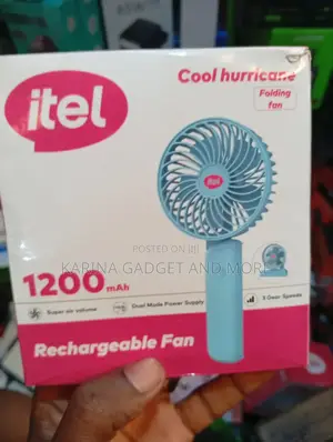 Itel Rechargeable Foldable Hand Fan 1200mah