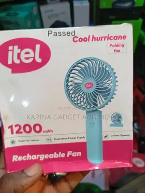 Itel Rechargeable Foldable Hand Fan 1200mah