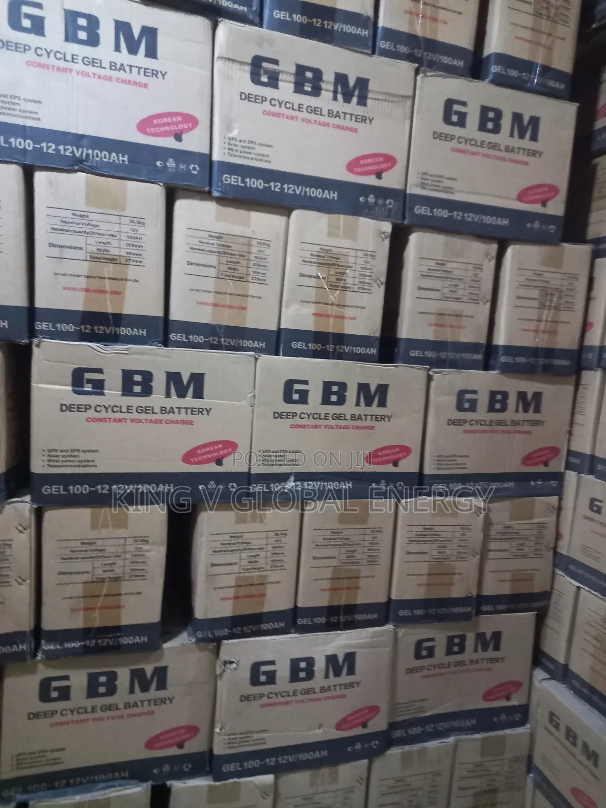 GBM 100ah/12v Deep Cycle Gel Battery