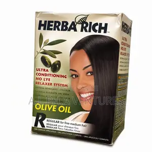 Herbarich Olive Oil Ultra Conditioning No-Lye Hair Relaxer Kit