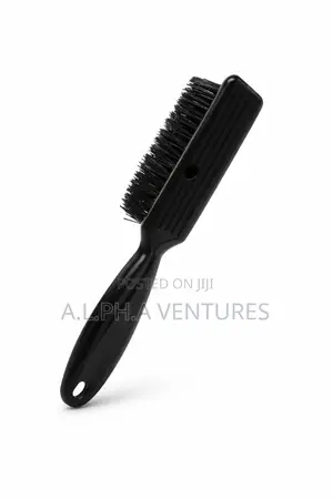 Professional Black Barber Fade Brush – Soft Bristle Hair