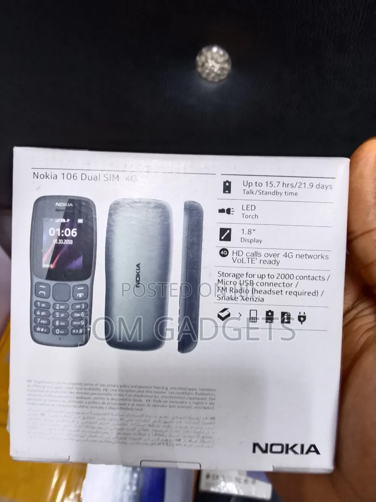 New Nokia 106 Gray