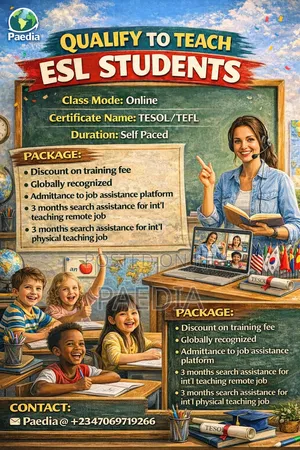 Teacher of English as Second Language