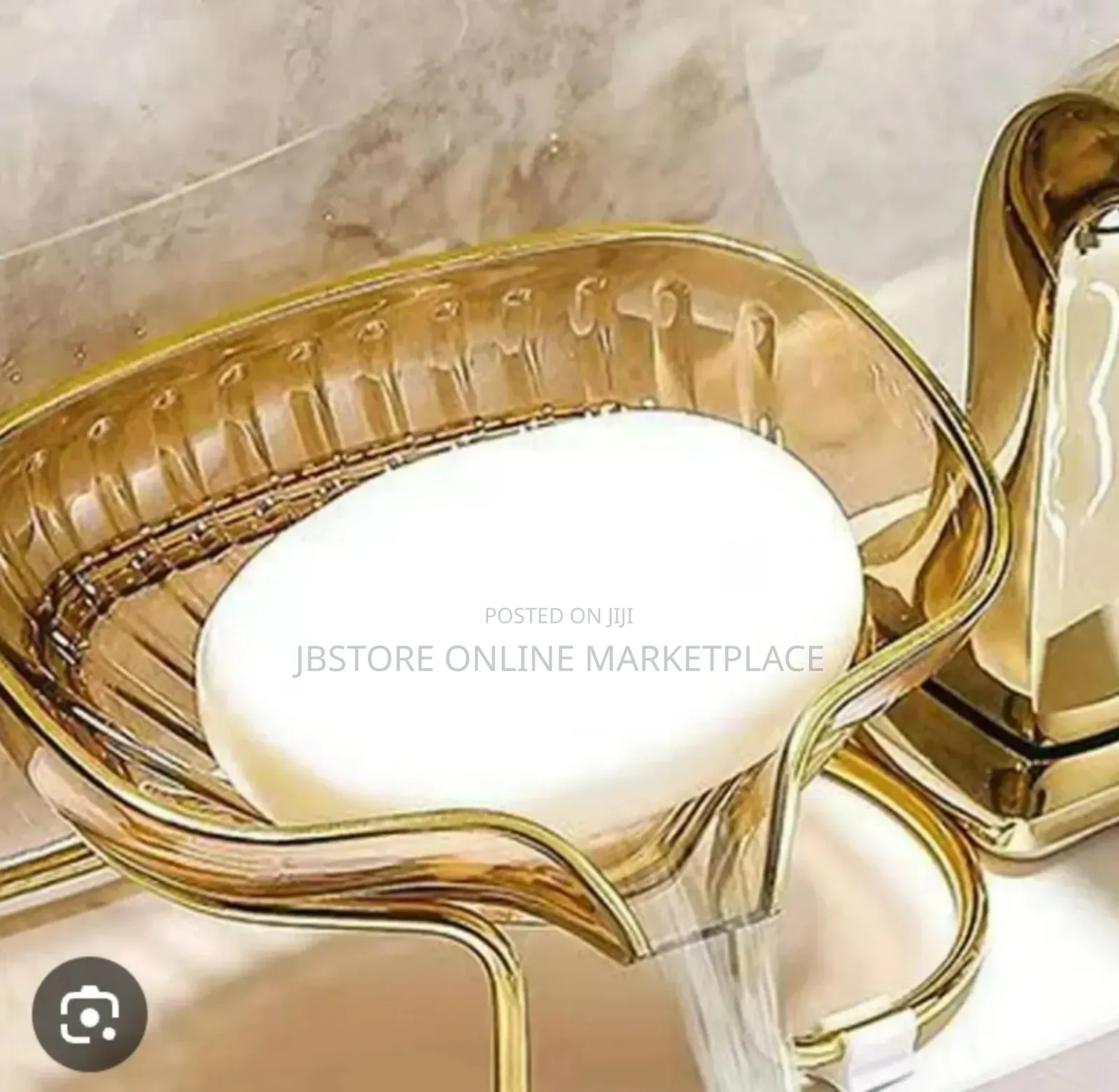 Self-draining Soap Dishes Feature A Clear Acrylic Tray Supported