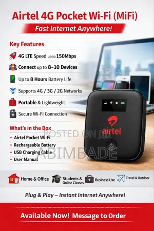 Airtel 4g Pocket Wi-Fi (Mifi)
