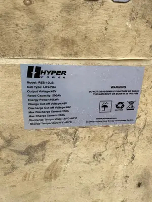 10kwh Hyper Power Lithium Battery 48v