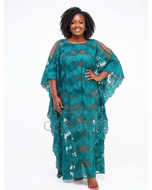 Green Lace Cold-Shoulder Bubu