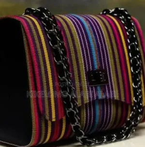 Occasionally Bag Made With Aso Oke Fabric
