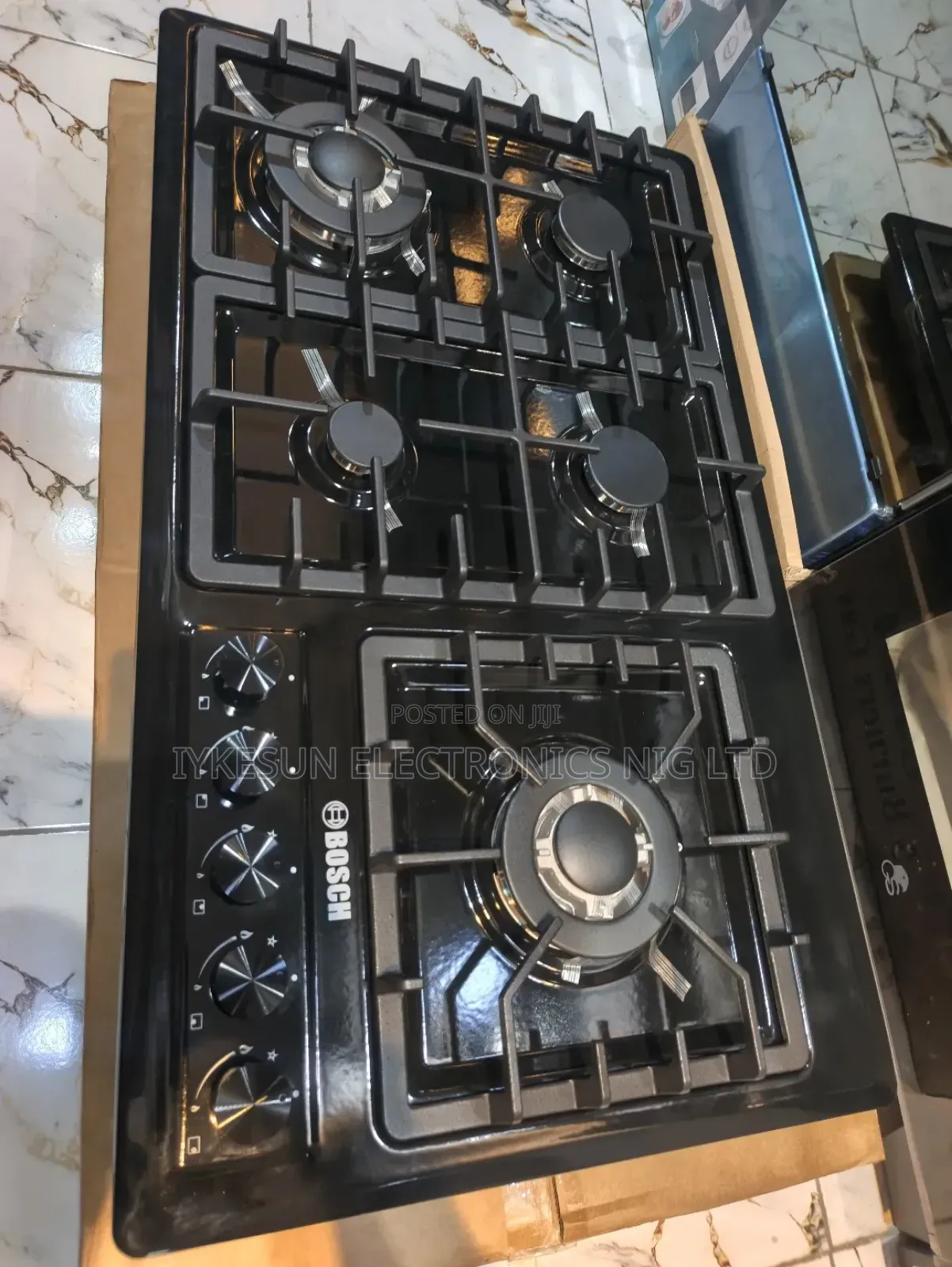 Original Bosch New Design Premium 5 Burners Black Stainless Cooker