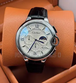 Cartier Ballon Bleu Chronograph Leather Watch