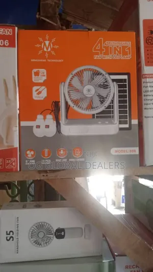 Mingsheng 4in 1 "6" Rechargeable/Solar Table Fan