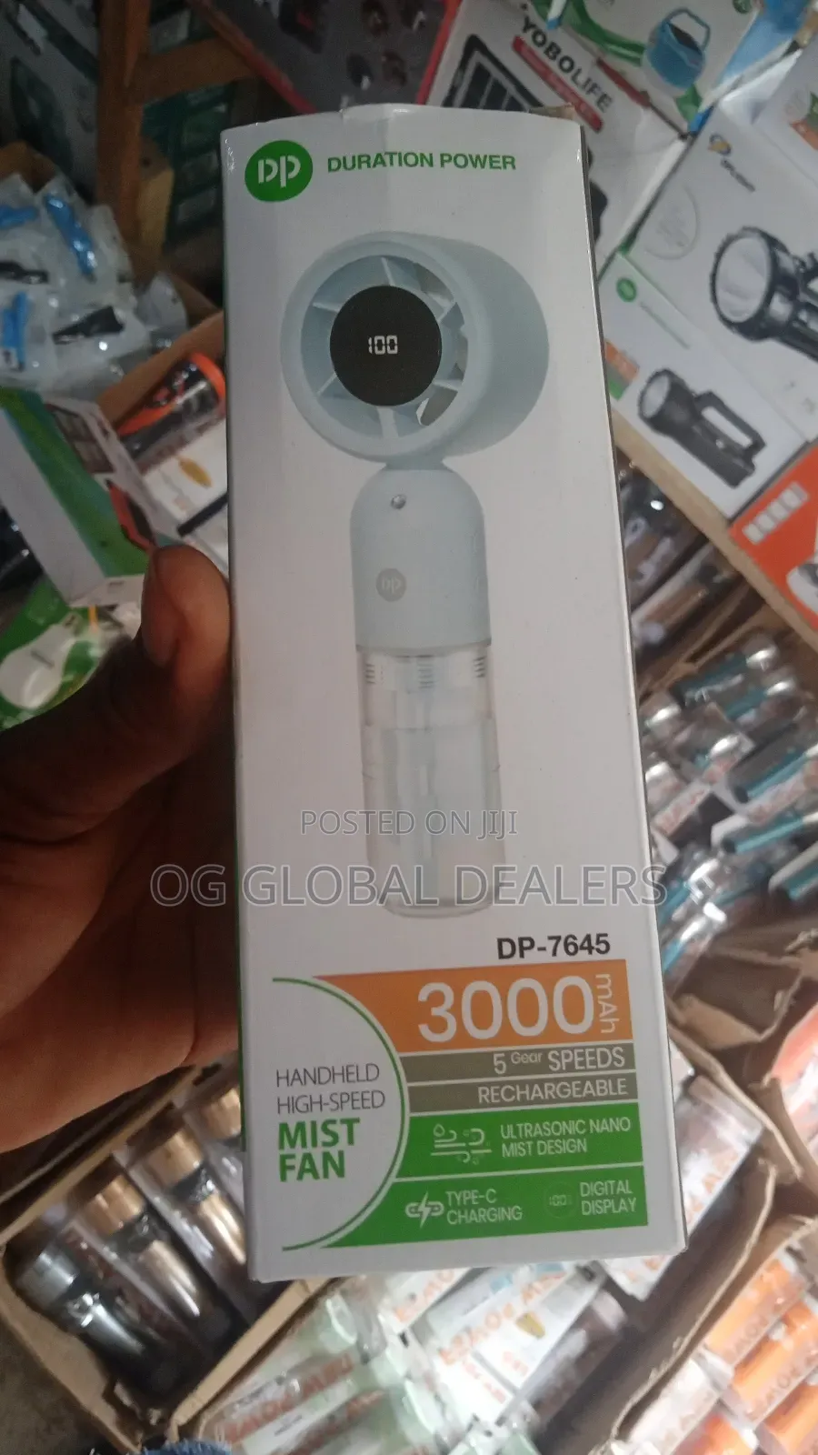 Rechargeable Cooling Hand Fan (Mist)