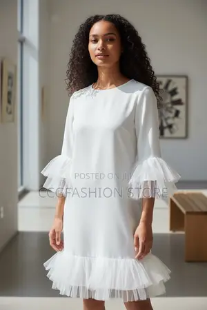 Fitted White Gown