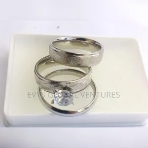 3 Pieces Couple's Wedding Set - Stainless Steel