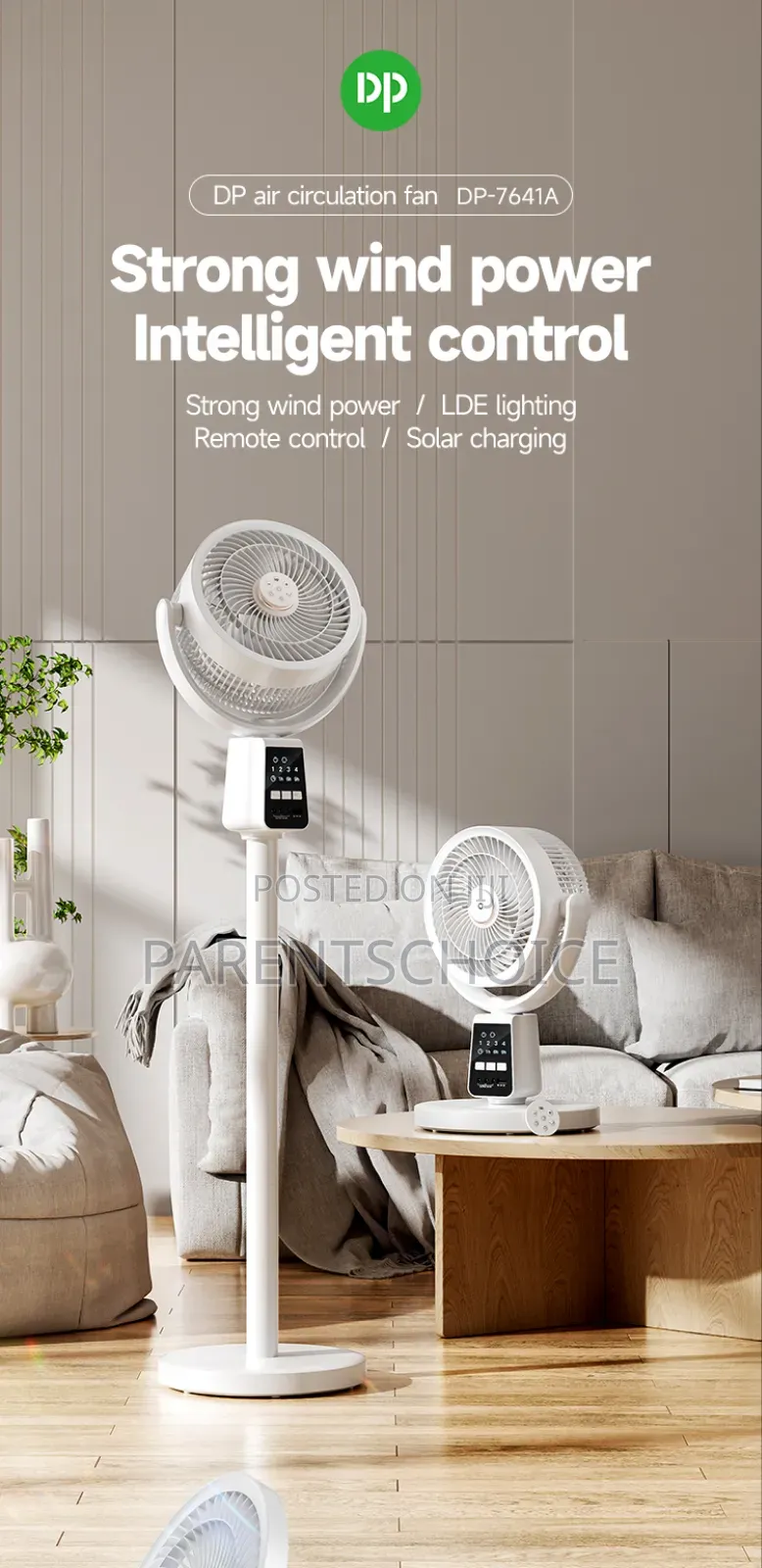 Dp-7641a 7 Inch Rechargeable Standing Remote Fan