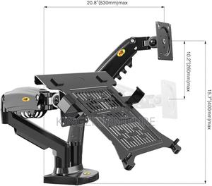 Spring Dual Arm Monitor and Laptop Plate Mount
